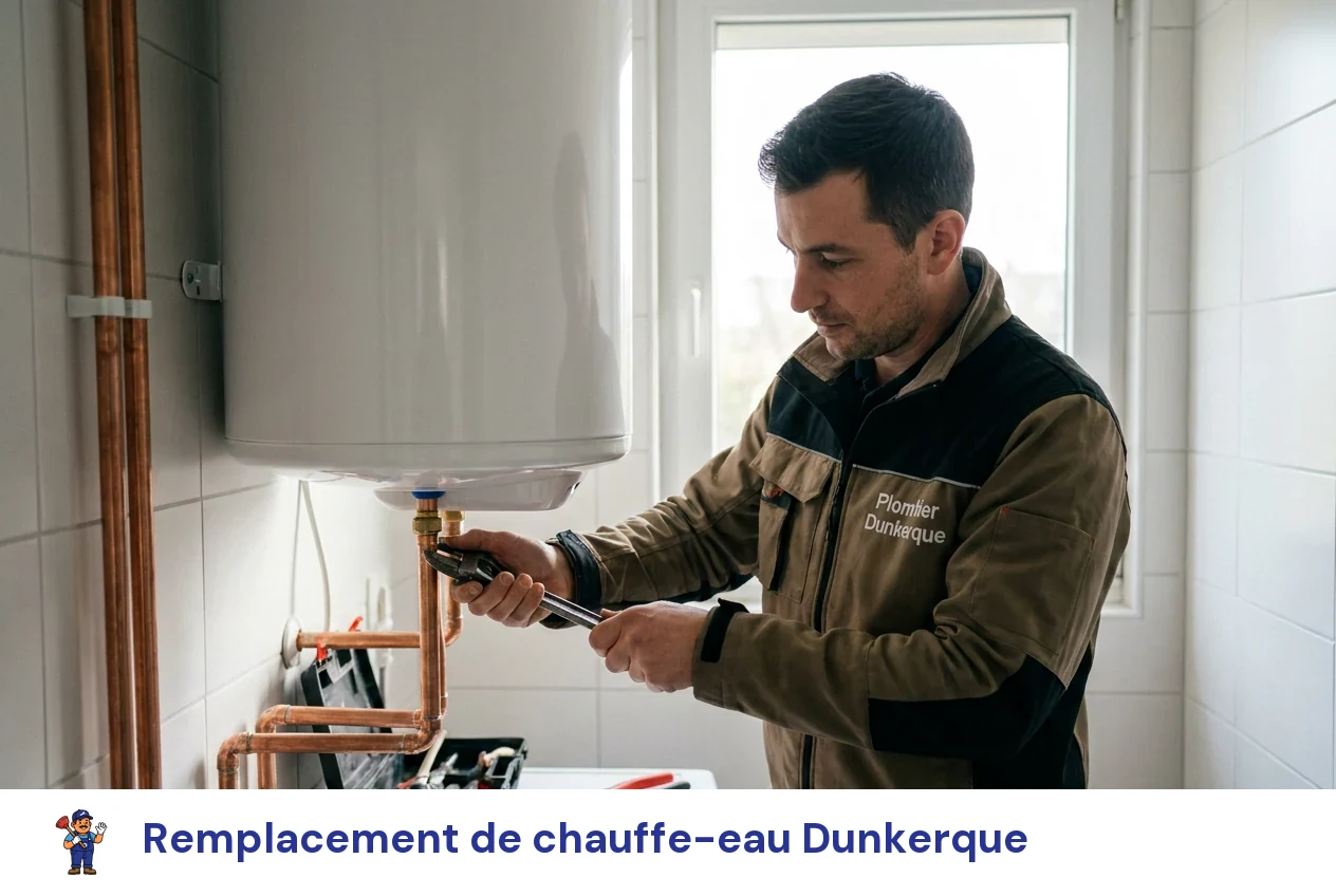 Remplacement de chauffe-eau à Dunkerque