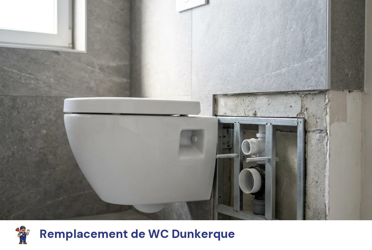 Remplacement de WC à Dunkerque