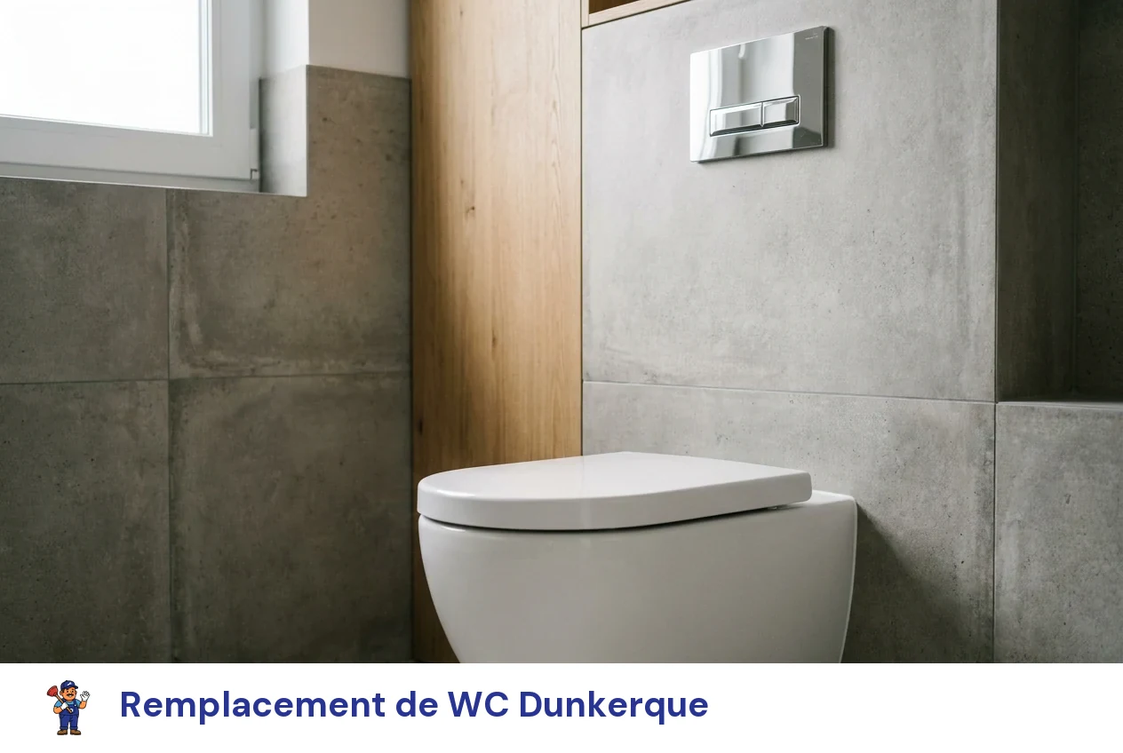 Remplacement de WC à Dunkerque