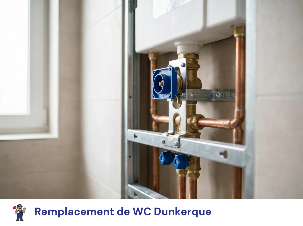 Remplacement de WC à Dunkerque